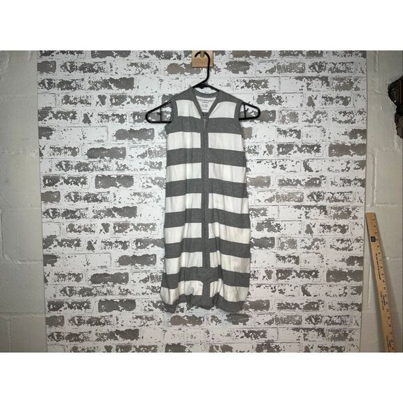 Burt’s bee baby | striped gray and white sleeping suit - Picture 7 of 7
